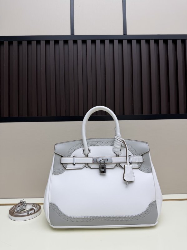 Сумка Birkin 30 см из коллекции Limited Edition Swift Ghillies с палладиевой фурнитурой