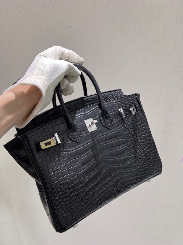 Сумка Birkin Aligator 25 см в черном цвете