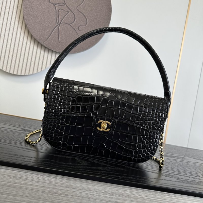 Сумка Chanel 26A Medium с тиснением под крокодиловую кожу