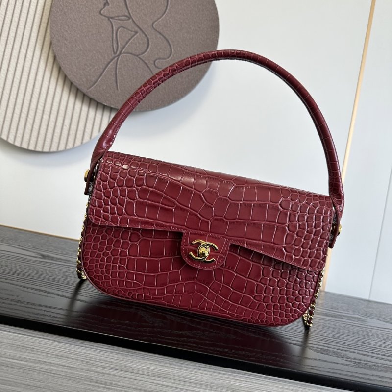 Сумка Chanel 26A Medium с тиснением под крокодиловую кожу