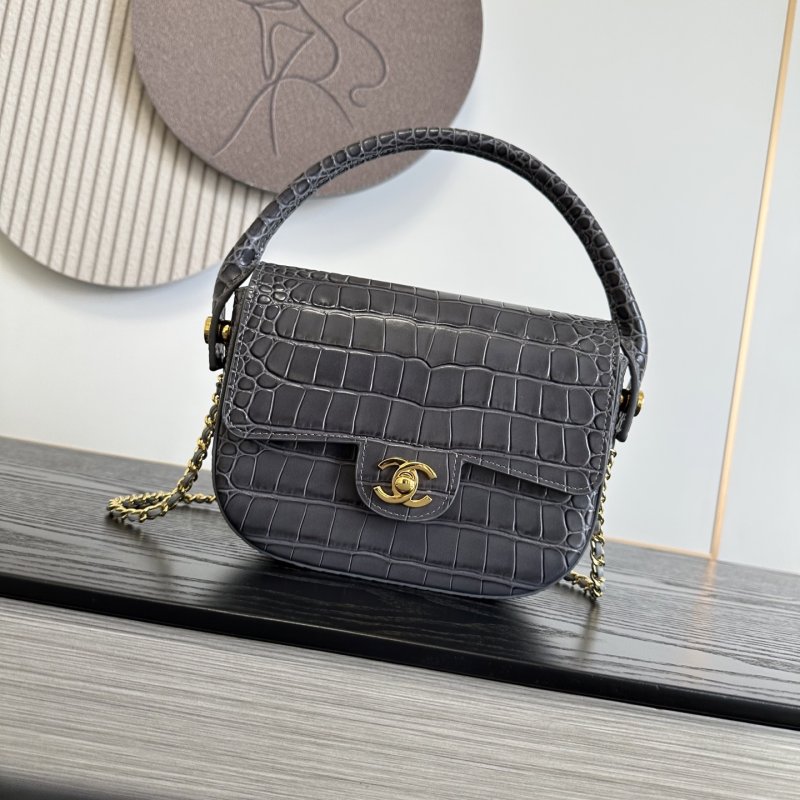 Сумка Chanel 26A Mini с тиснением под крокодиловую кожу