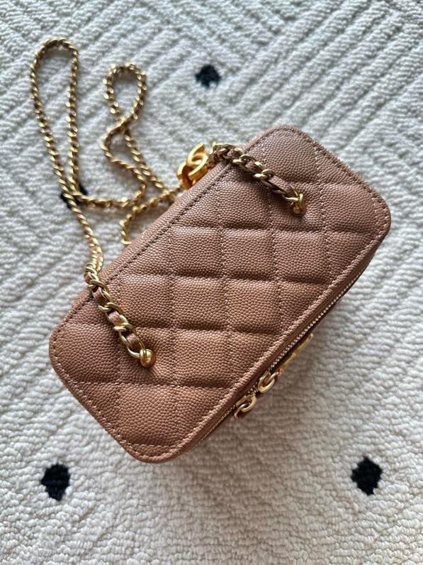 Сумка Chanel Vanity 17 см з зернистої шкірою фото 7
