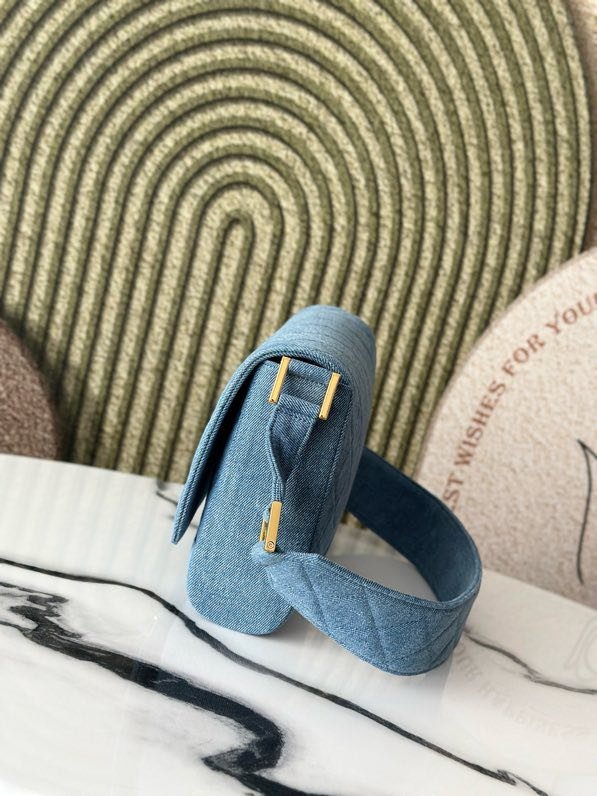 Сумка через плечо джинсовая винтажная 25 см фото 5