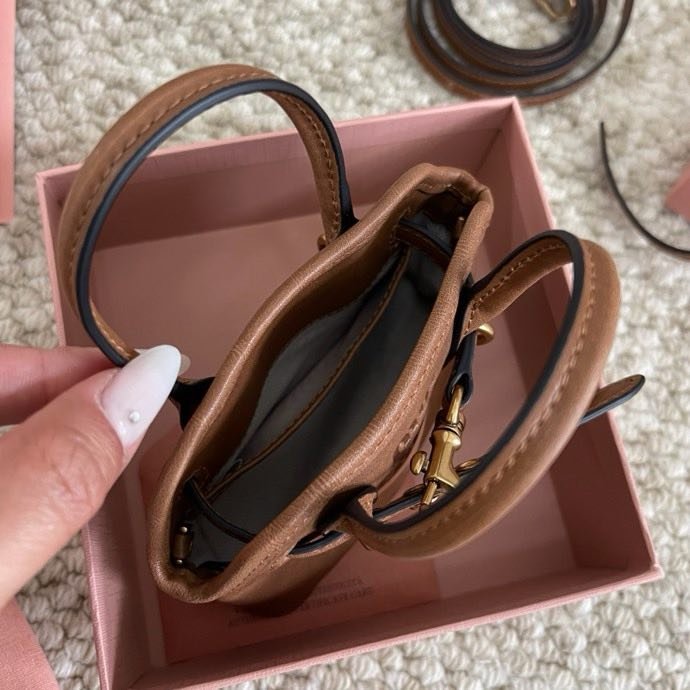 Сумка через плечо кожаная 13 см фото 2