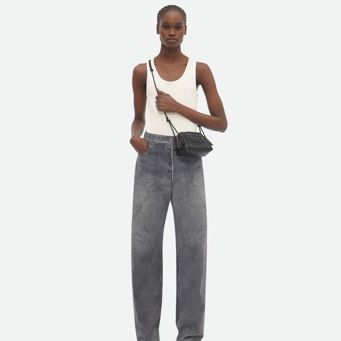 A bag across shoulder leather 18 cm Black фото 5