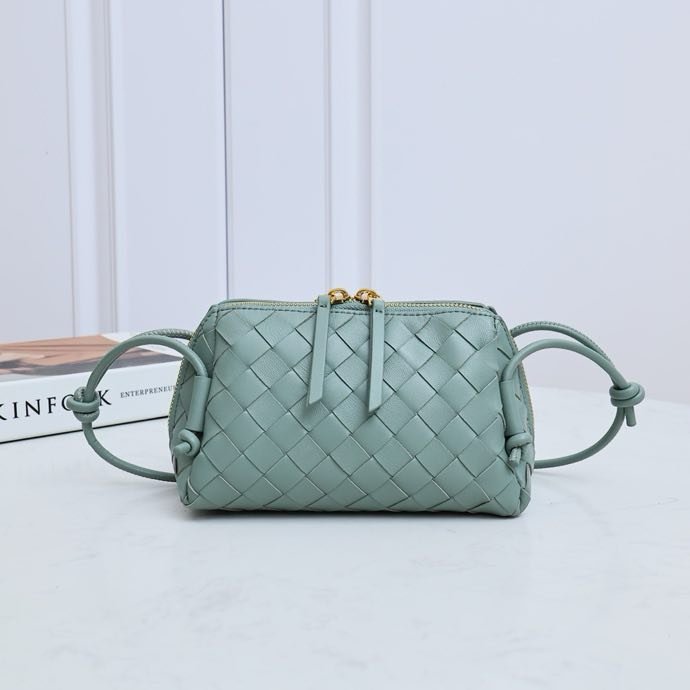 Сумка через плече шкіряна 18 см Sage Green