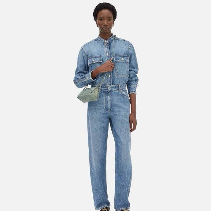 Сумка через плече шкіряна 18 см Sage Green фото 2