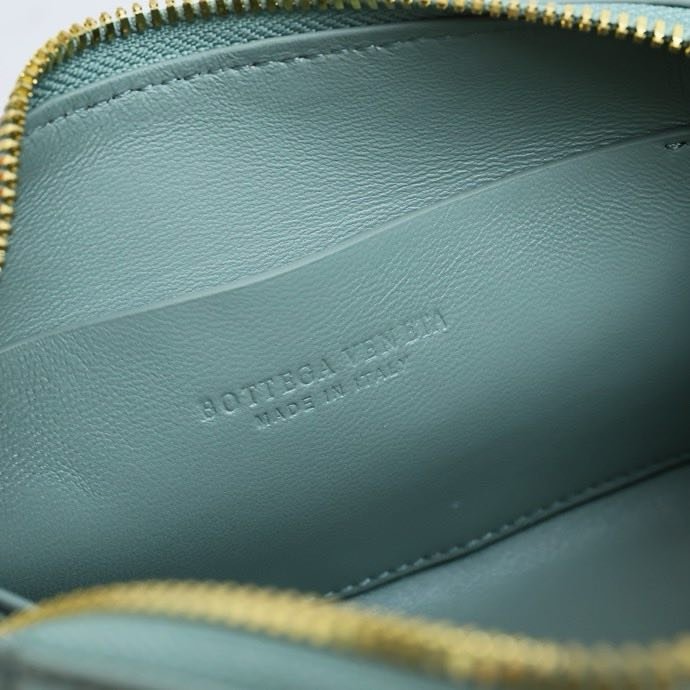 Сумка через плече шкіряна 18 см Sage Green фото 3