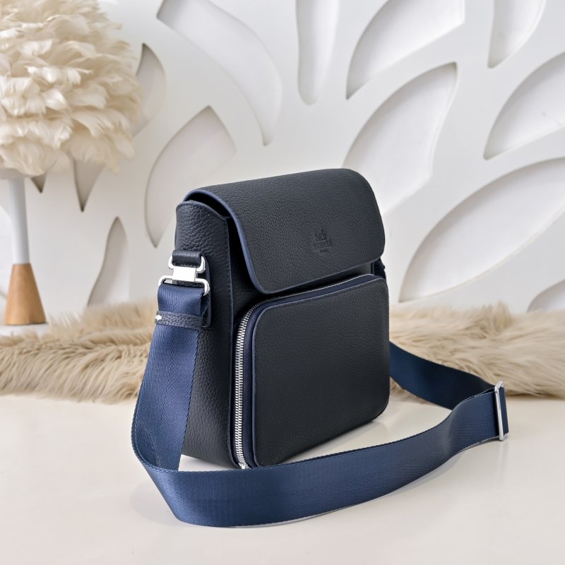 Сумка через плечо кожаная мужская 28 см фото 2