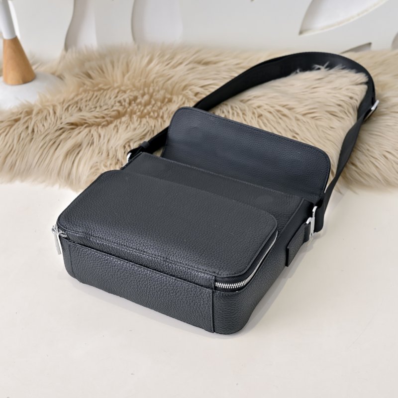 Сумка через плечо кожаная мужская 28 см фото 7