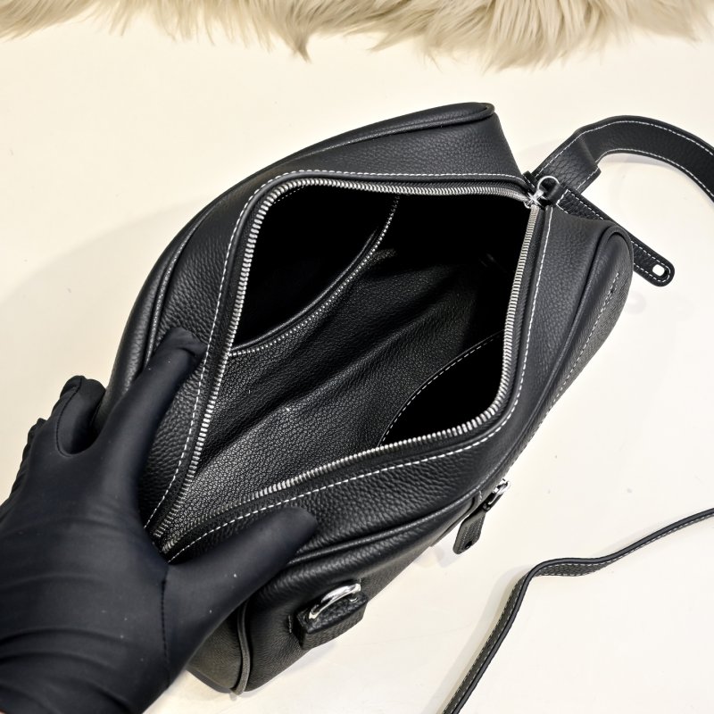 Сумка через плечо кожаная мужская 28 см фото 9