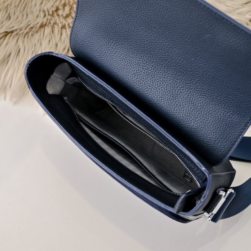 Сумка через плечо кожаная мужская 28 см фото 9