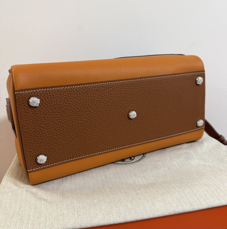 Сумка через плечо кожаная мужская Hermes Nouveauon Body 29 см фото 4