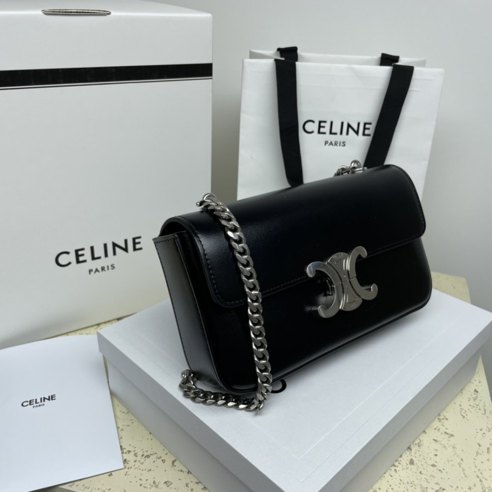 Сумка через плечо на цепочке кожаная 20 см фото 2