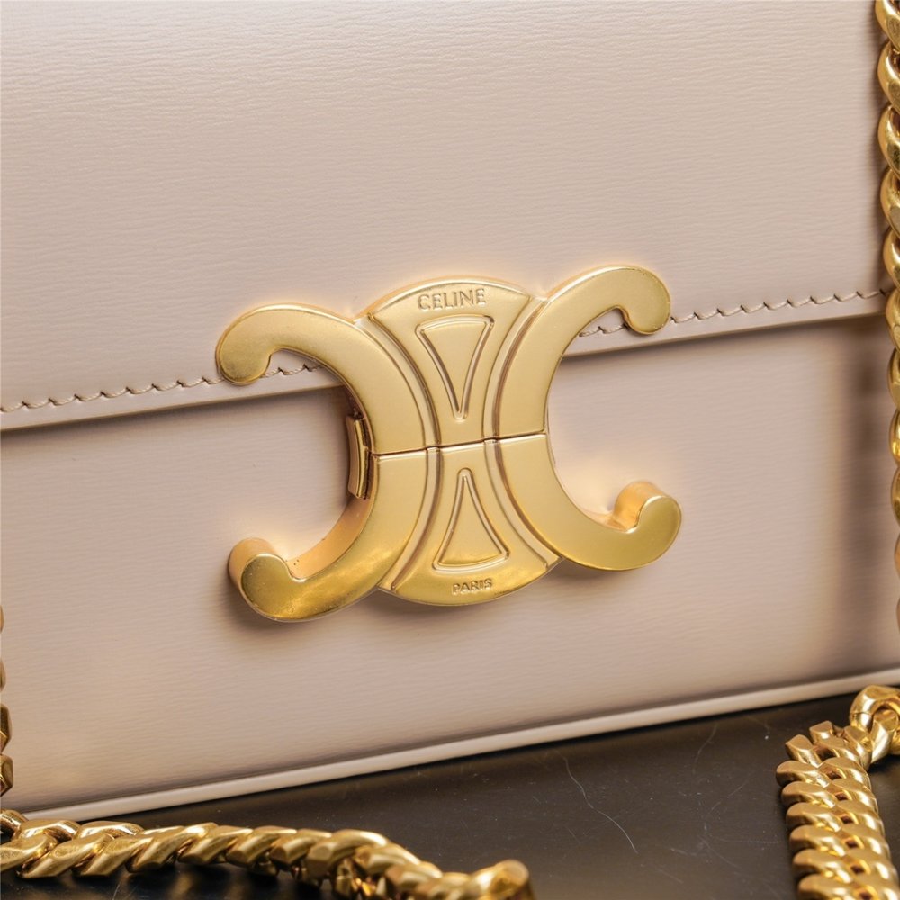 A bag across shoulder on chain leather 20 cm фото 3