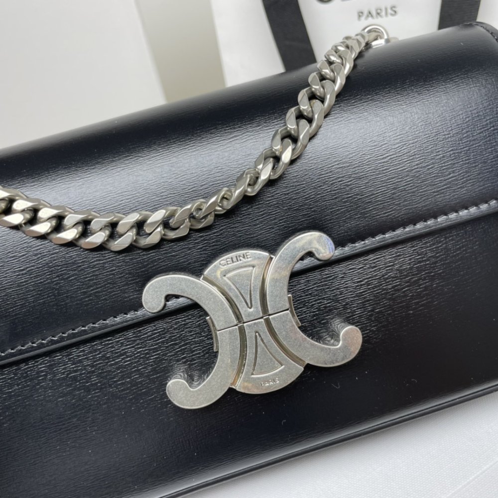 Сумка через плечо на цепочке кожаная 20 см фото 3