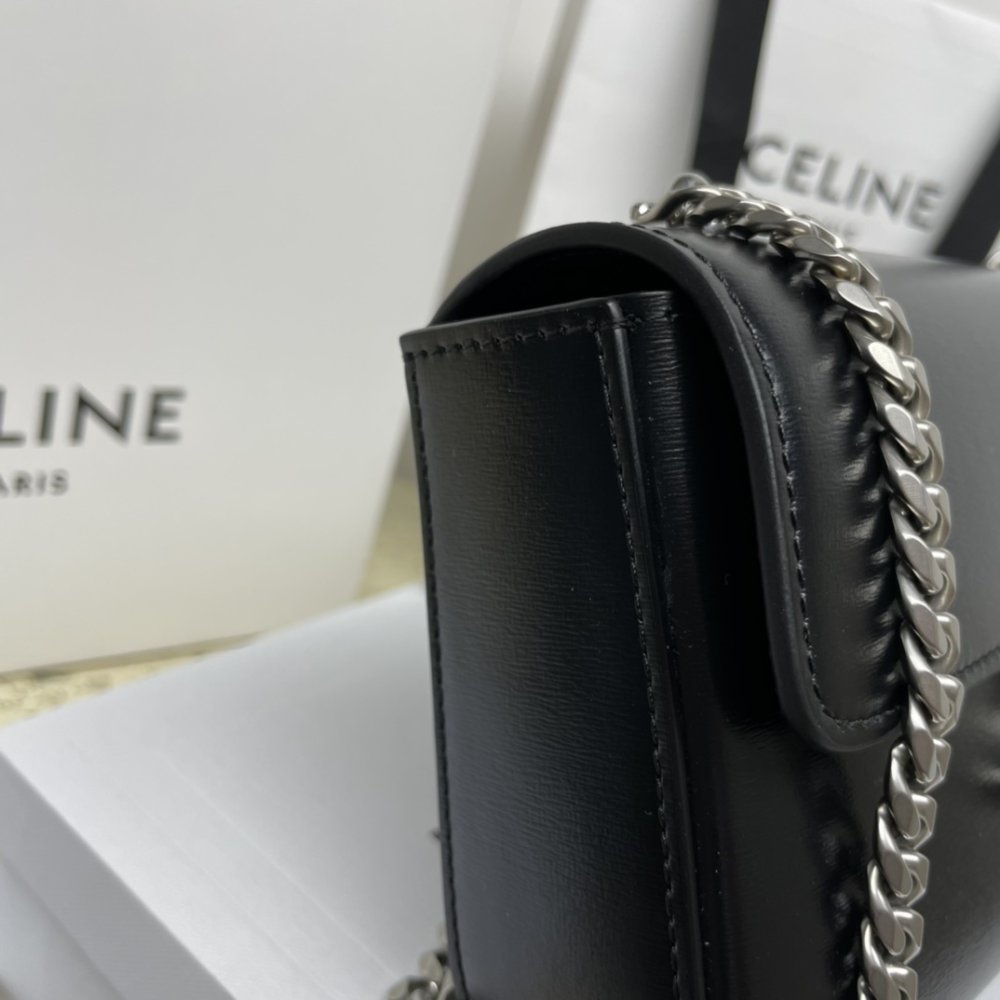 Сумка через плечо на цепочке кожаная 20 см фото 5