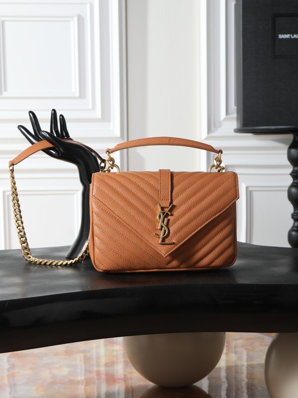 Сумка College кожаная через плечо 24 см