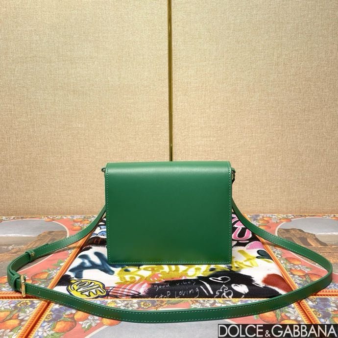 Сумка DG Logo через плечо кожаная женская 20 см фото 2