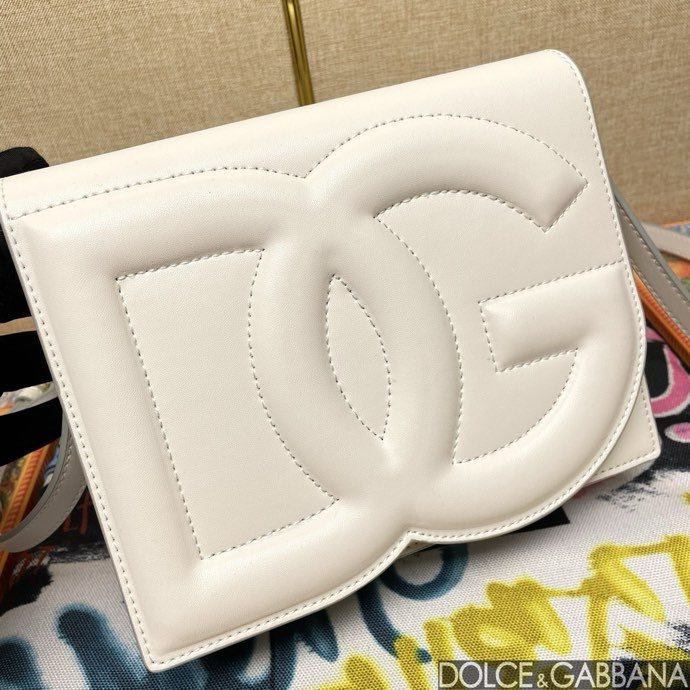 Сумка DG Logo через плече шкіряна жіноча 20 см фото 6