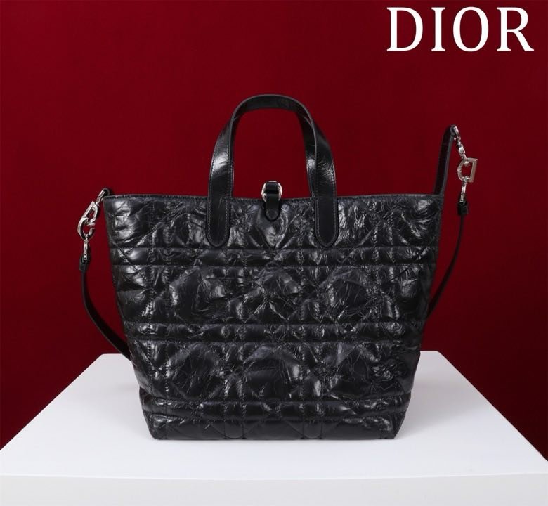 Сумка Dior Toujours из кожи с узором Macrocannage 25 см фото 2