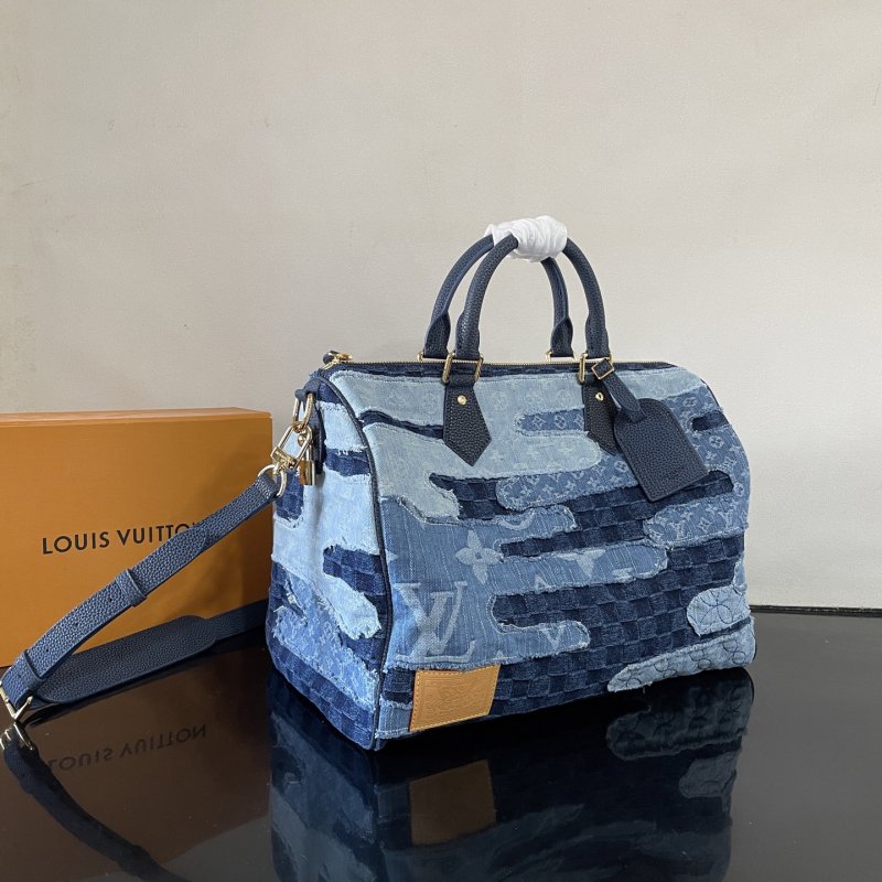 Сумка джинсовая дорожная Speedy Bandouliere 40 фото 2