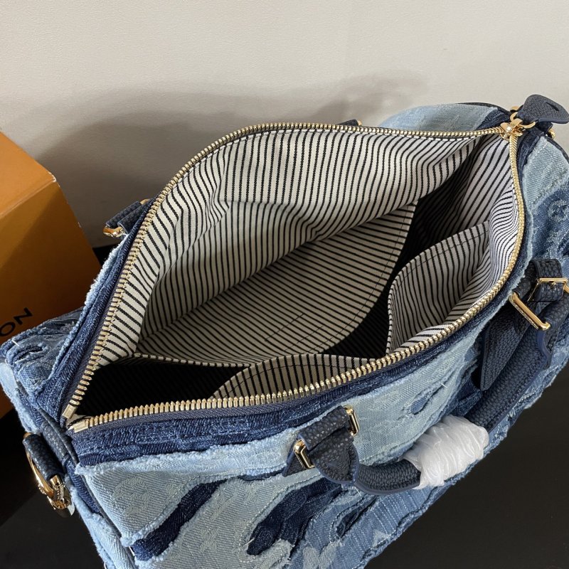 Сумка джинсовая дорожная Speedy Bandouliere 40 фото 8