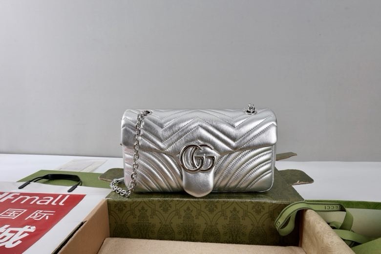 Сумка GG Marmont кожаная 26 см фото 2