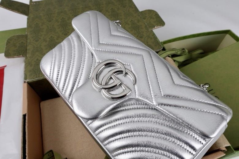 Сумка GG Marmont кожаная 26 см фото 3