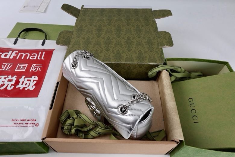 Сумка GG Marmont кожаная 26 см фото 4