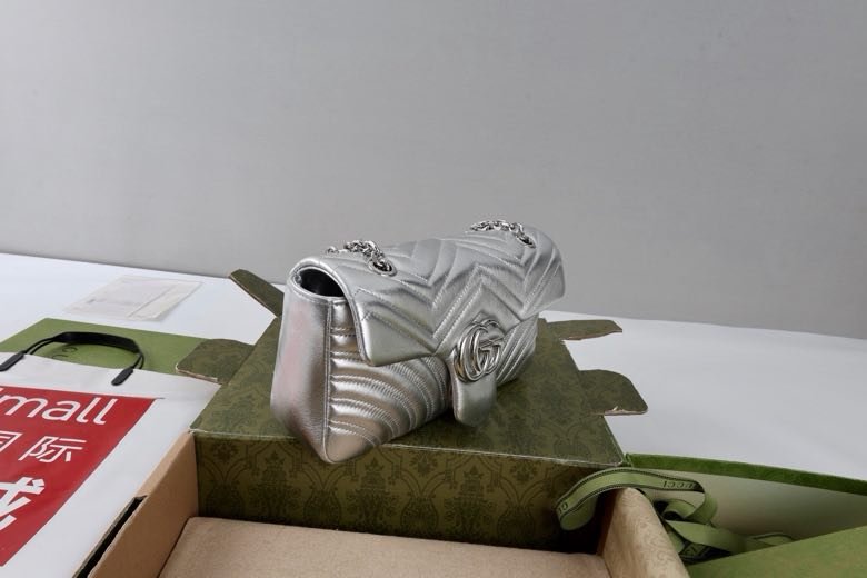 Сумка GG Marmont кожаная 26 см фото 5