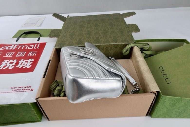 Сумка GG Marmont кожаная 26 см фото 6