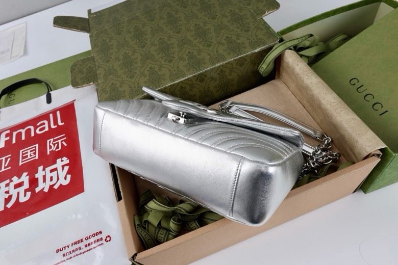 Сумка GG Marmont кожаная 26 см фото 7