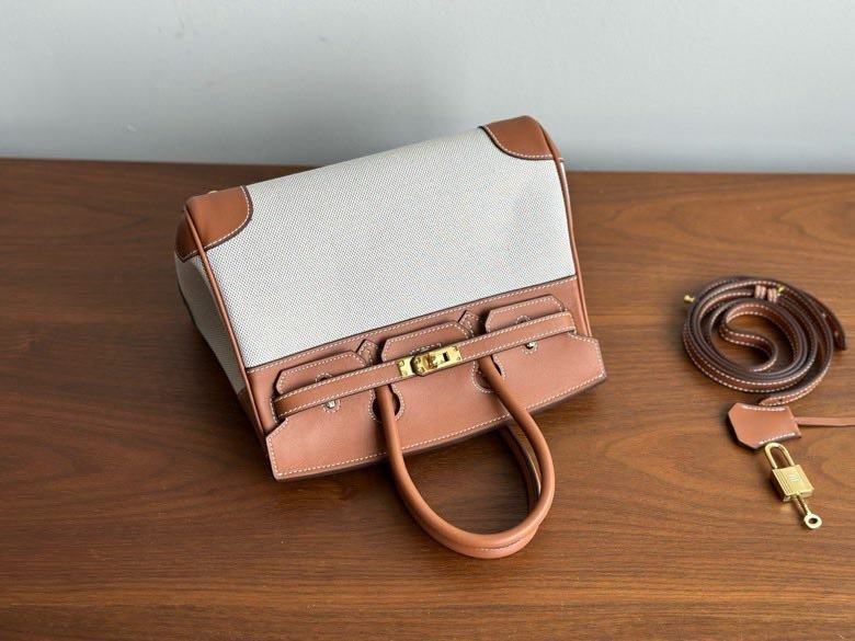 Сумка HERMES BIRKIN 25 Chestnut в коже Swfit 25 см фото 3