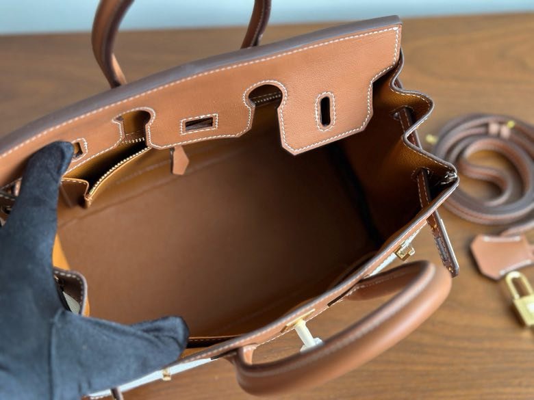 Сумка HERMES BIRKIN 25 Chestnut в коже Swfit 25 см фото 6