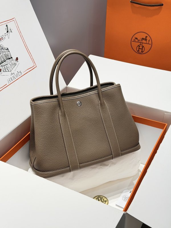 Сумка Hermes Garden Party 30 см женская кожаная