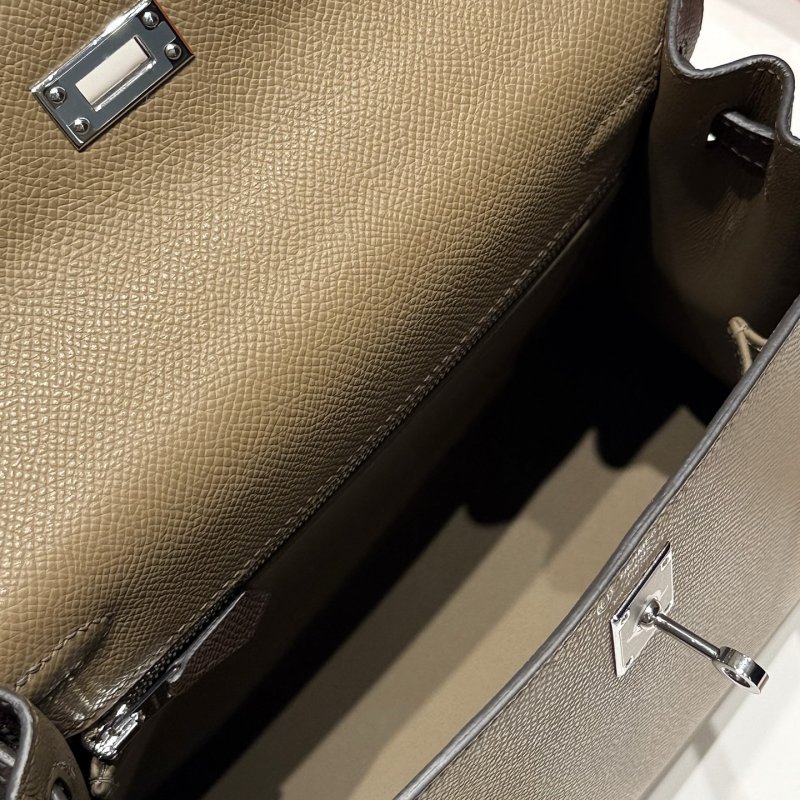 Сумка из кожи Epsom Kelly 25 см фото 8