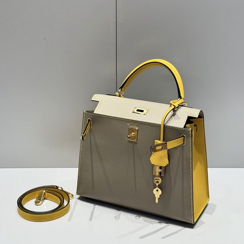 Сумка из кожи Epsom Kelly 25 см фото 9