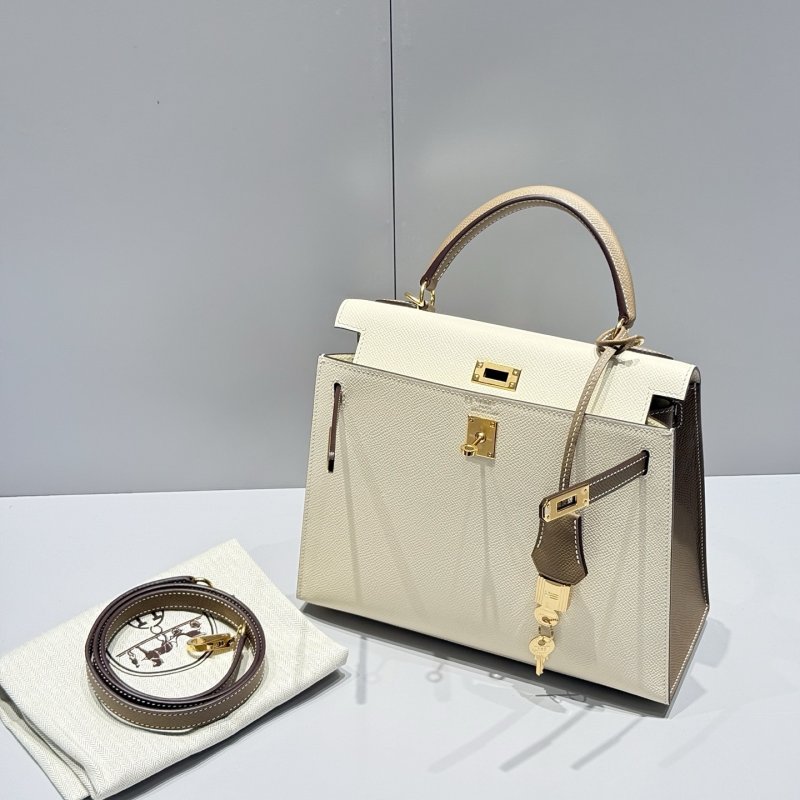 Сумка из кожи Epsom Kelly 25 см фото 9