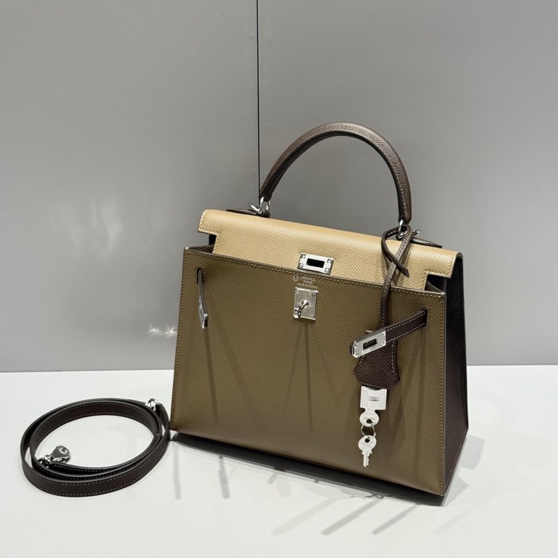 Сумка из кожи Epsom Kelly 25 см фото 9