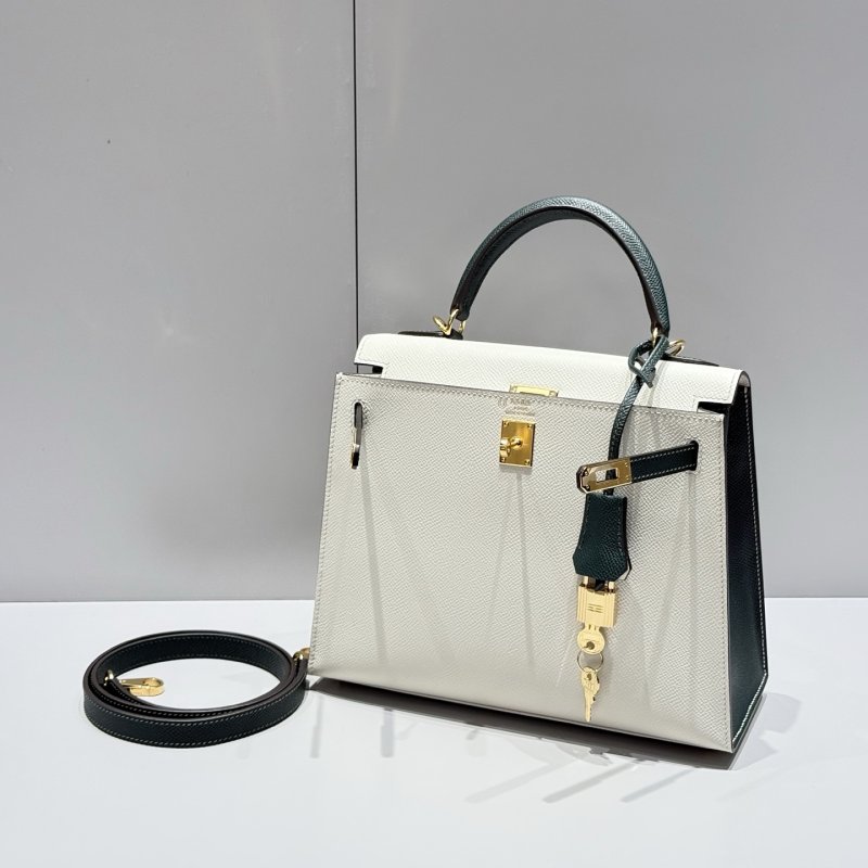 Сумка из кожи Epsom Kelly 25 см фото 9