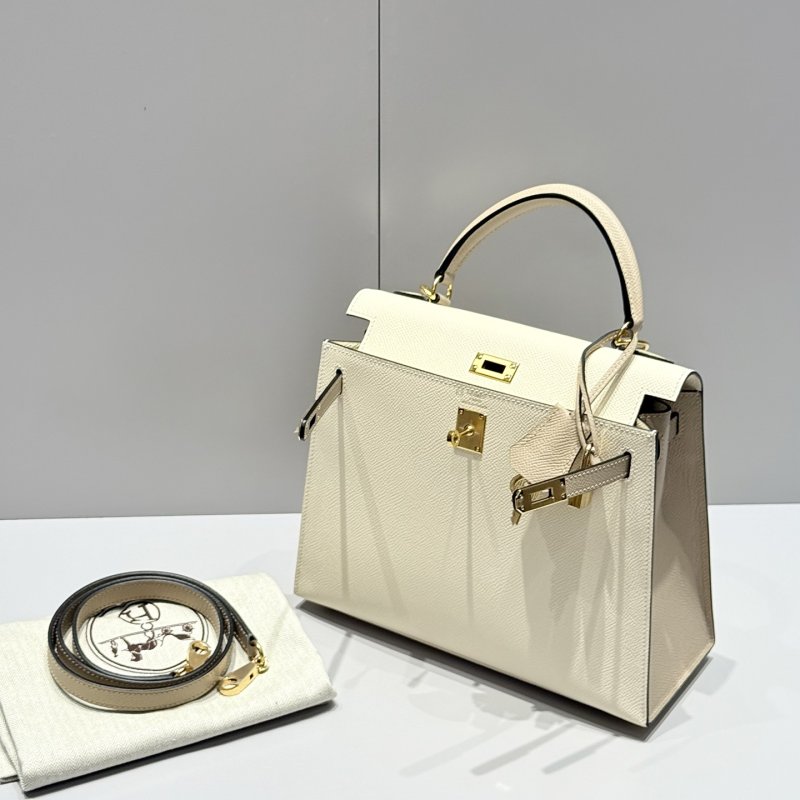 Сумка из кожи Epsom Kelly 25 см фото 9