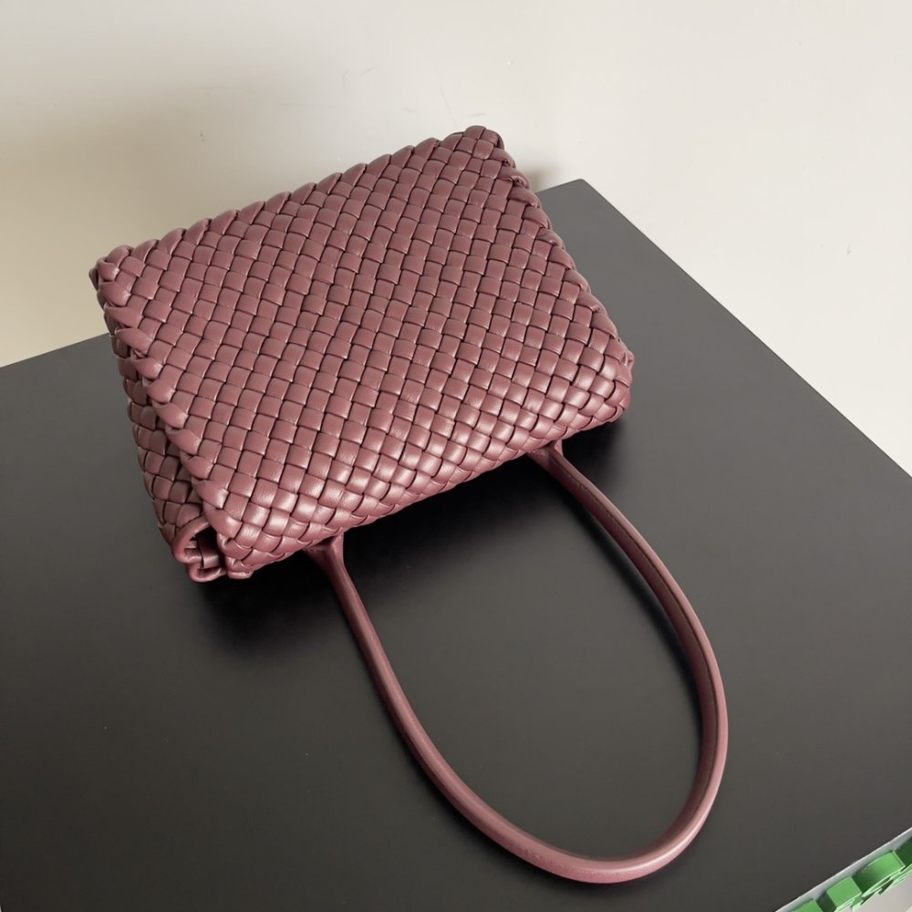 Сумка из плетеной кожи 26 см фото 3