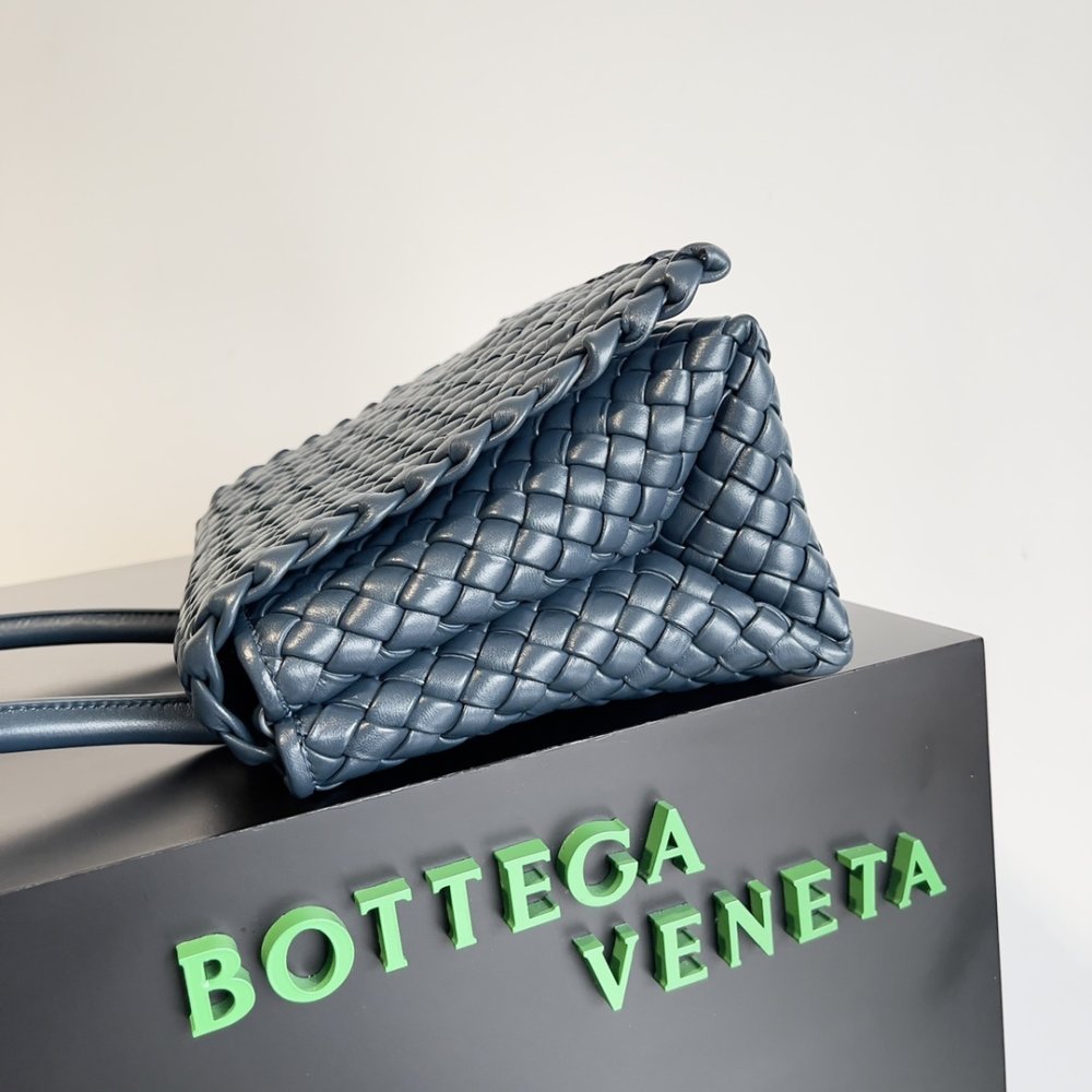 Сумка из плетеной кожи 26 см фото 3