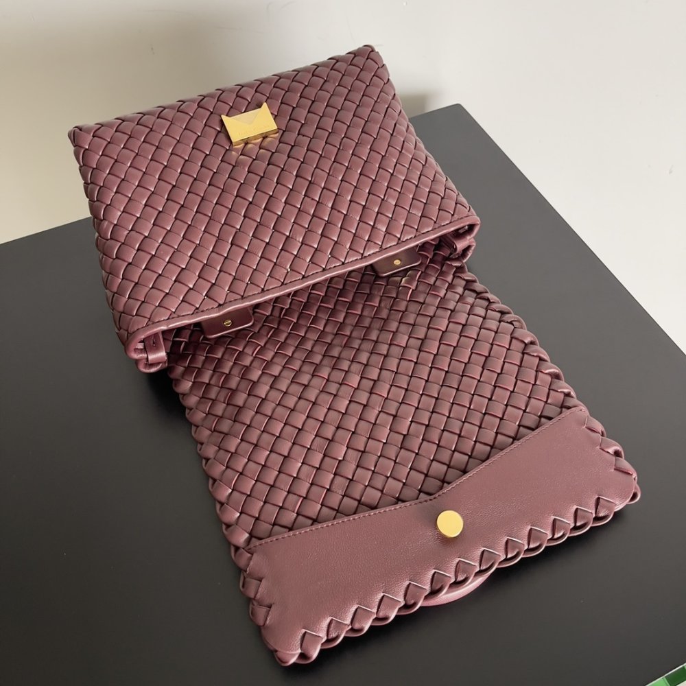 Сумка из плетеной кожи 26 см фото 4