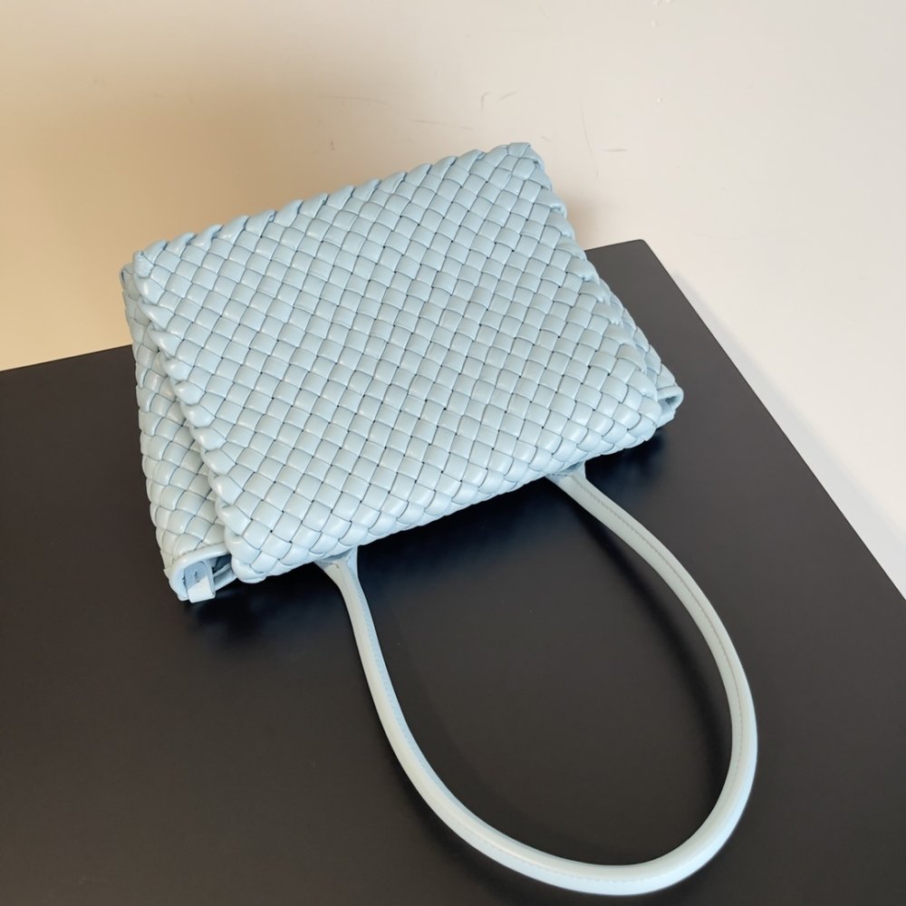 Сумка из плетеной кожи 26 см фото 5