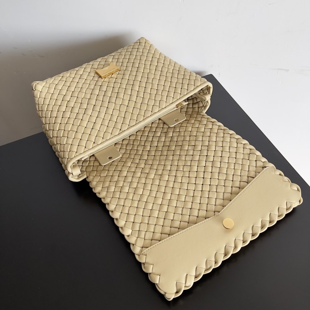 Сумка из плетеной кожи 26 см фото 5