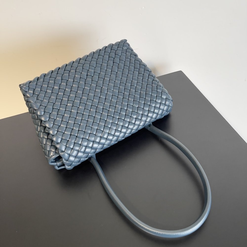 Сумка из плетеной кожи 26 см фото 6