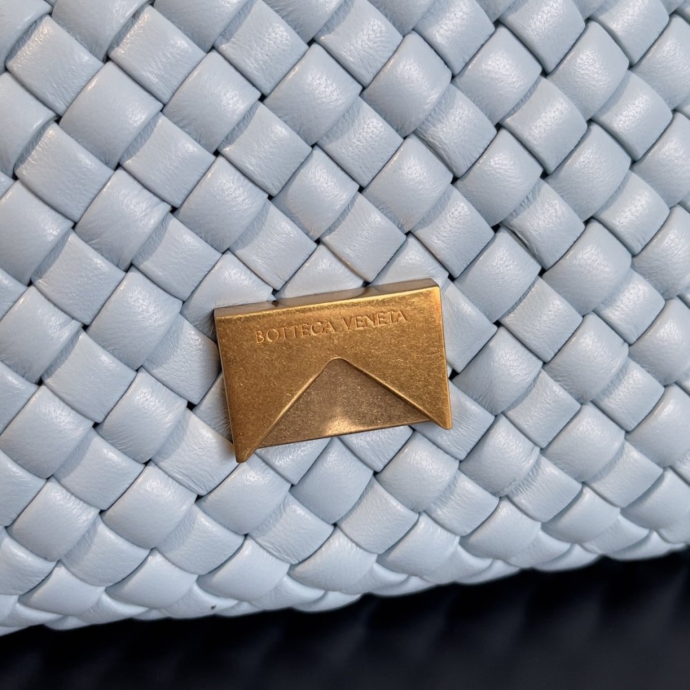 Сумка из плетеной кожи 26 см фото 6