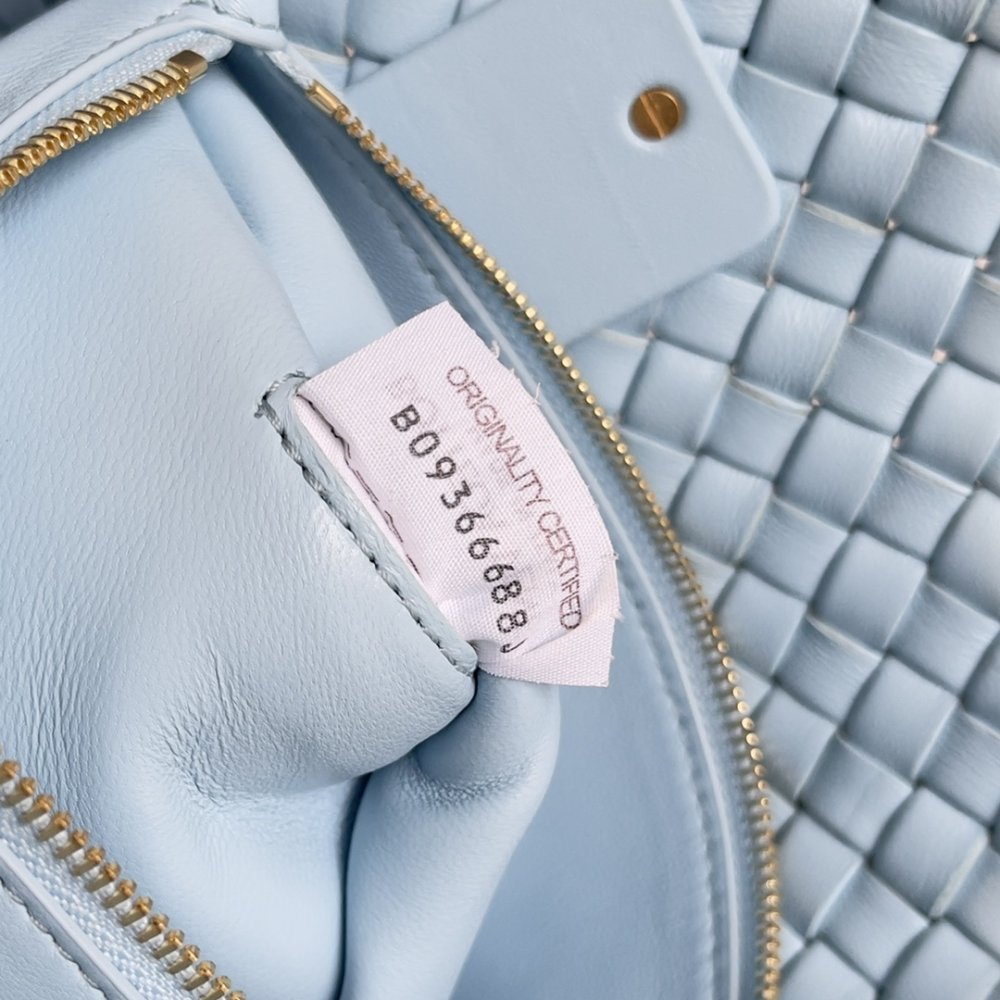 Сумка из плетеной кожи 26 см фото 7